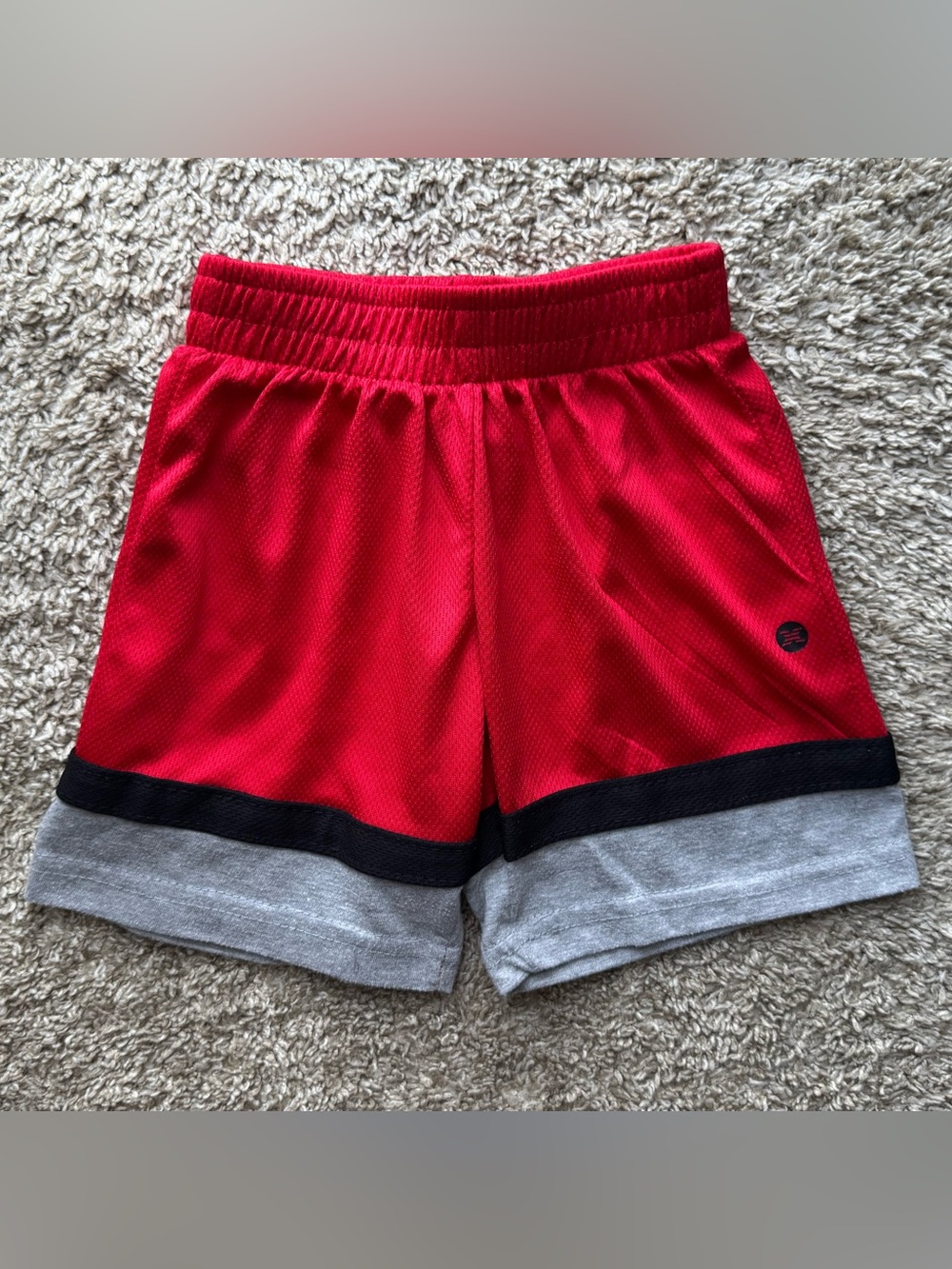 RBX Red Athletic Mesh Shorts Toddler Size 2T Color Block Performance Shorts